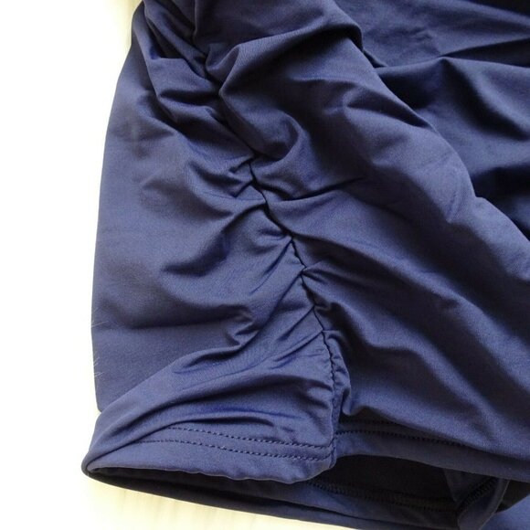 NWT Tommy Bahama Pearl Halter Tankini Swim Top Shirred Mare Navy Stretch - Picture 6 of 12